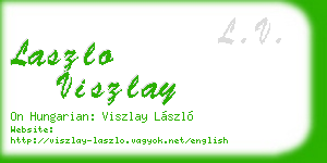 laszlo viszlay business card